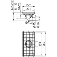 Vloerput| 565 x 297 mm | 1,50 l/s - 2,00 l/s | RVS