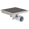 HorecaTraders Kitchen gutter| stainless steel | 397x397mm