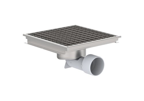  HorecaTraders Kitchen gutter| stainless steel | 397 x 397mm 1.50 l/s - 2.00 l/s 