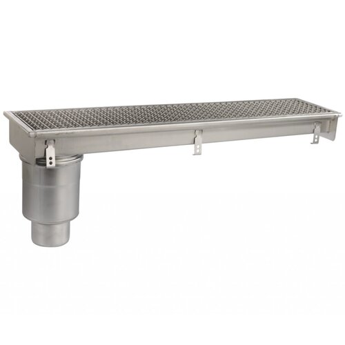  HorecaTraders Bodenablauf | 1000 x 200 mm | Edelstahl 304 | 3,70 l/s 