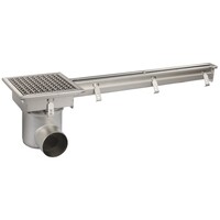 Caniveau à fente pour siphon de sol | acier inoxydable | 1000 x 20 mm | 3,70 l/s