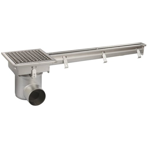  HorecaTraders Floor drain slot channel | Stainless steel | 1000 x 20 mm | 3.70 l/s 
