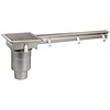 HorecaTraders Caniveau à fente pour siphon de sol | acier inoxydable | 1000 x 20 mm | 3,70 l/s