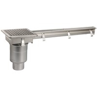 Caniveau à fente pour siphon de sol | acier inoxydable | 1000 x 20 mm | 3,70 l/s