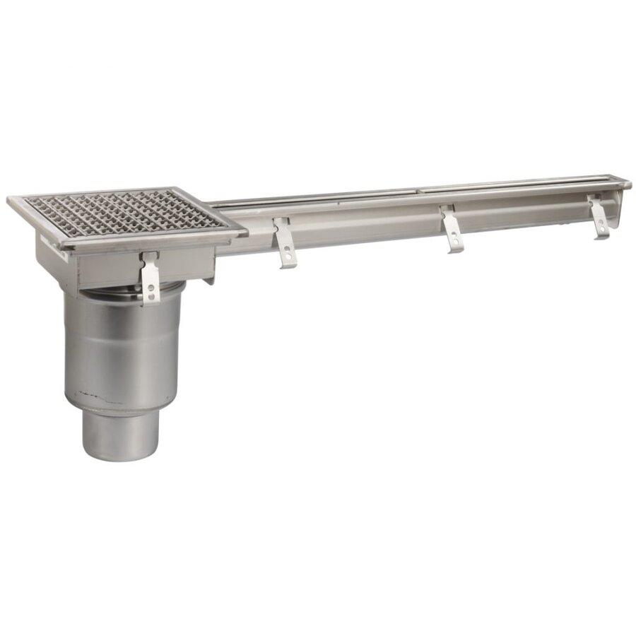 Floor drain slotted gutter | stainless steel | 1000x20mm | 3.70 l/s