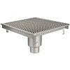 HorecaTraders Floor well | 500x500mm | stainless steel 304 | 3.70 l/s