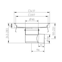 kitchen sink | 400x400mm | stainless steel | 3.70 l/s