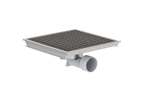  HorecaTraders Évier de cuisine | acier inoxydable | 497 x 497 mm 1,50 l/s - 2,00 l/s 