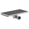 HorecaTraders Siphon de sol | 765 x 397 mm | 1,50 l/s - 2,00 l/s | Acier inoxydable