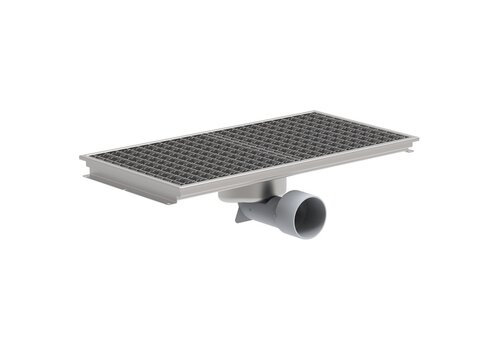  HorecaTraders Siphon de sol | 765 x 397 mm | 1,50 l/s - 2,00 l/s | Acier inoxydable 