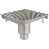 HorecaTraders Floor well | 400x400mm | stainless steel 304 | 3.70 l/s