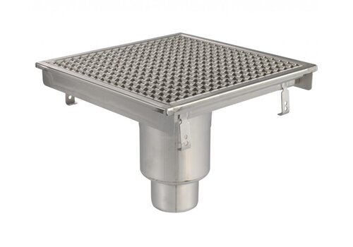  HorecaTraders Floor well | 400x400mm | stainless steel 304 | 3.70 l/s 