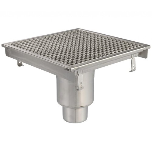  HorecaTraders Floor drain | 400 x 400 mm | Stainless steel 304 | 3.70 l/s 