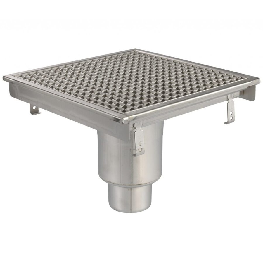 Siphon de sol | 400 x 400 mm | Acier inoxydable 304 | 3,70 l/s