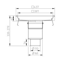 Floor well | 400x400mm | stainless steel 304 | 3.70 l/s