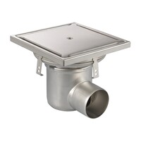 Floor well | 300x300mm | stainless steel 304 | horizontal connection | 3.70 l/s