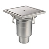 HorecaTraders Floor well | 300x300mm | stainless steel 304 | vertical connection | 3.70 l/s