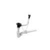 HorecaTraders Drain plug with overflow, stopper, chain and pipe siphon