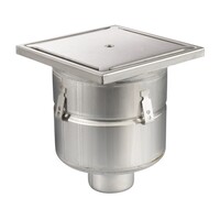 Floor well | 300x300mm | stainless steel 304 | vertical connection | 7.80 l/s