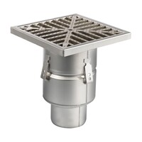Floor well | 250x250mm | stainless steel 304 | vertical connection | 3.70 l/s