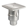 HorecaTraders Vloerput | 250 x 250 mm | RVS 304 | verticale aansluiting  | 3,70 l/s