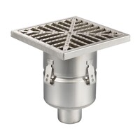 Floor well | 250x250mm | stainless steel 304 | vertical connection | 3.70 l/s
