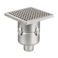 Floor drain | 250 x 250 mm | stainless steel 304 | vertical connection | 3.70 l/s