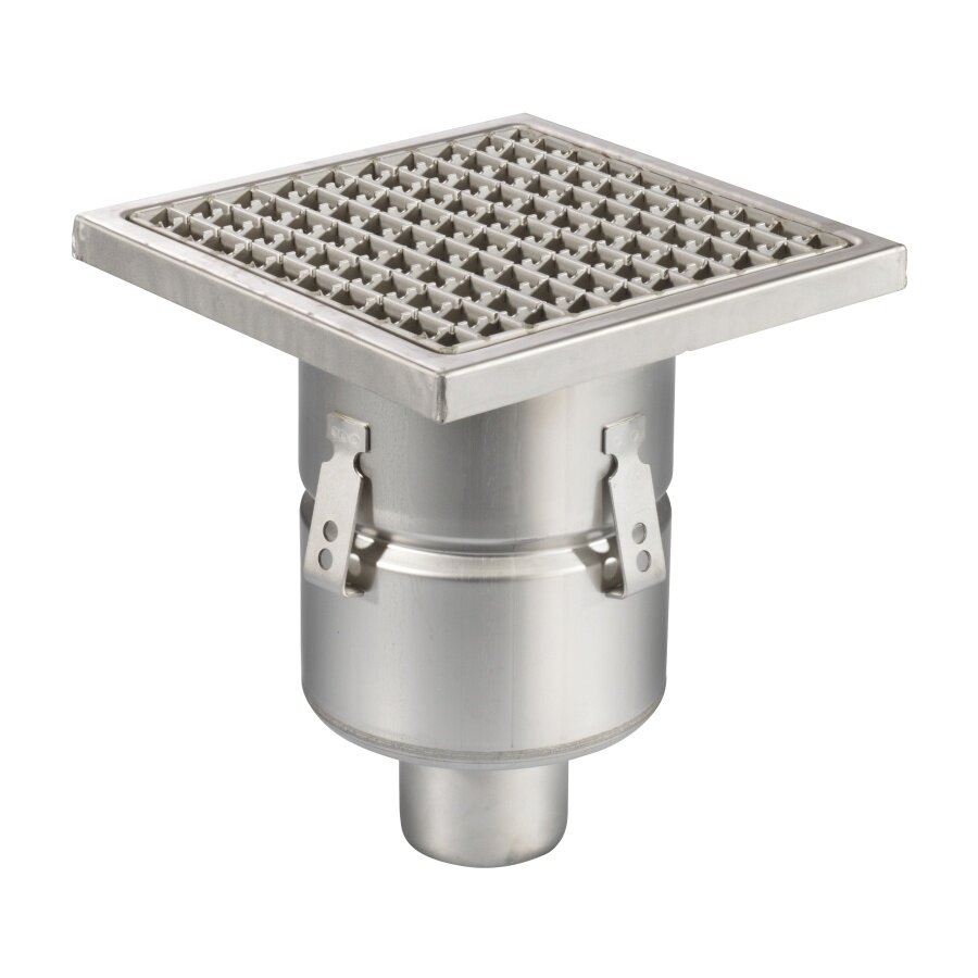 Floor well | 250x250mm | stainless steel 304 | vertical connection | 3.70 l/s