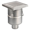 Floor well | 200x200mm | stainless steel 304 | vertical connection | 3.70 l/s