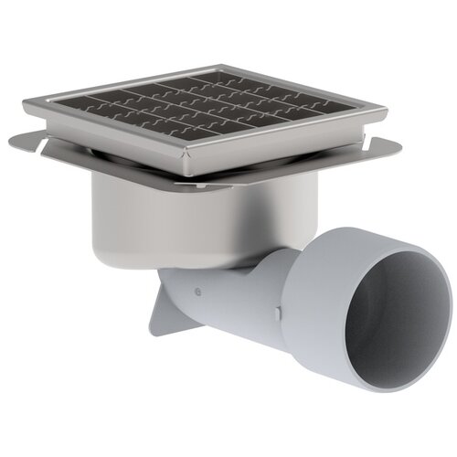  HorecaTraders floor drain | 197x197mm | Stainless steel 304 | 1.50 l/s - 2.00 l/s 