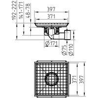 Kitchen sink| Stainless steel | 397 x 397 mm 1.50 l/s - 2.00 l/s