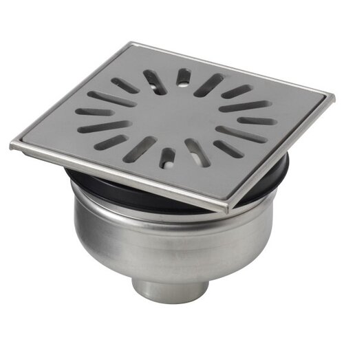  Aquaberg Floor drain | 150 x 150 mm | stainless steel 304 | vertical connection | 1.00 l/s 
