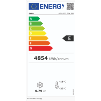 Congélateur avec porte vitrée | -18 / -22C° | noir | 75 x 76 x 199,7 cm