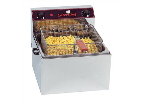  CaterChef  Friteuse électrique 10L | acier inoxydable | Avec zone froide 