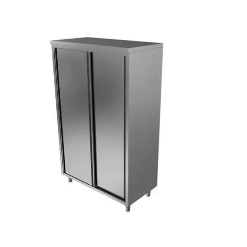  HorecaTraders HorecaTraders stainless steel pantry with sliding doors | 60x60x(H)180cm 