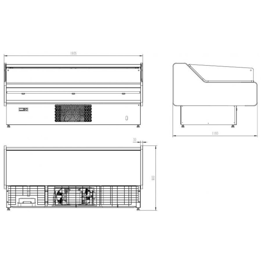 Refrigerated display case 1875