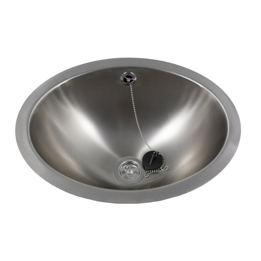 Built-in sink Oval Bowl: W 450 x D 345 x H 152 mm | Satin sheen