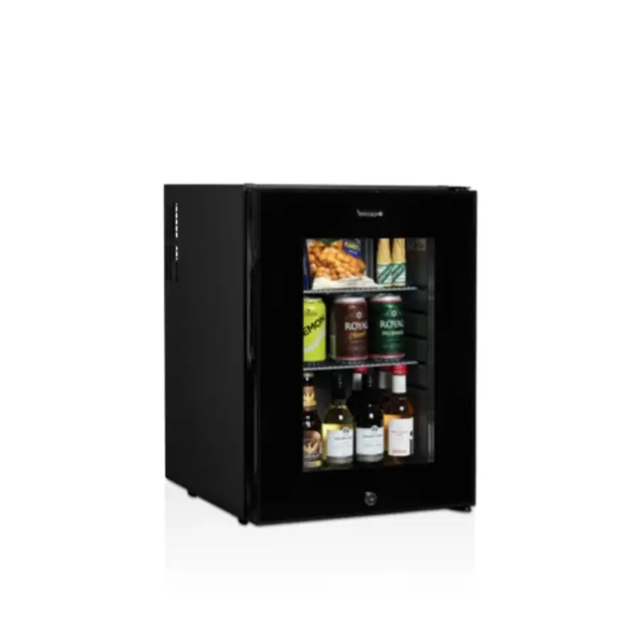 Minibar-Kühlschrank | schwarz | Schloss | 36L | 312 x 250 x 455 mm