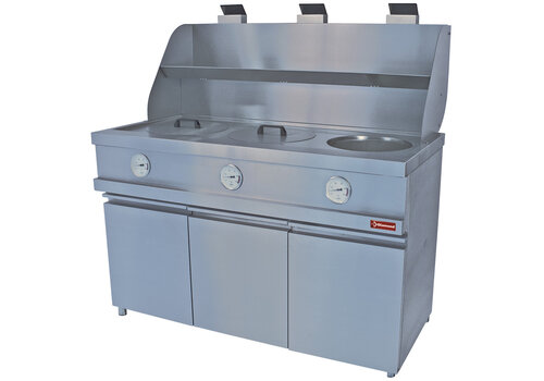  HorecaTraders Friteuse à gaz 3 x 13 litres 