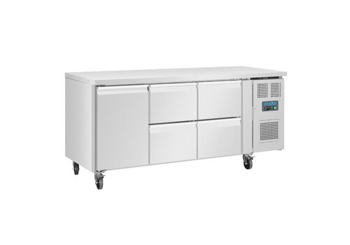  Polar Polar U-serie koelwerkbank 1 deur 4 lades 358 liter 