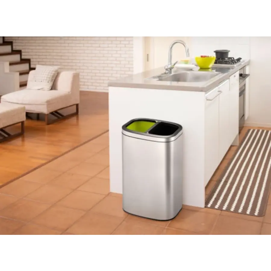 Poubelle EKO oli-Cube | toit ouvert | 20 + 20 litres