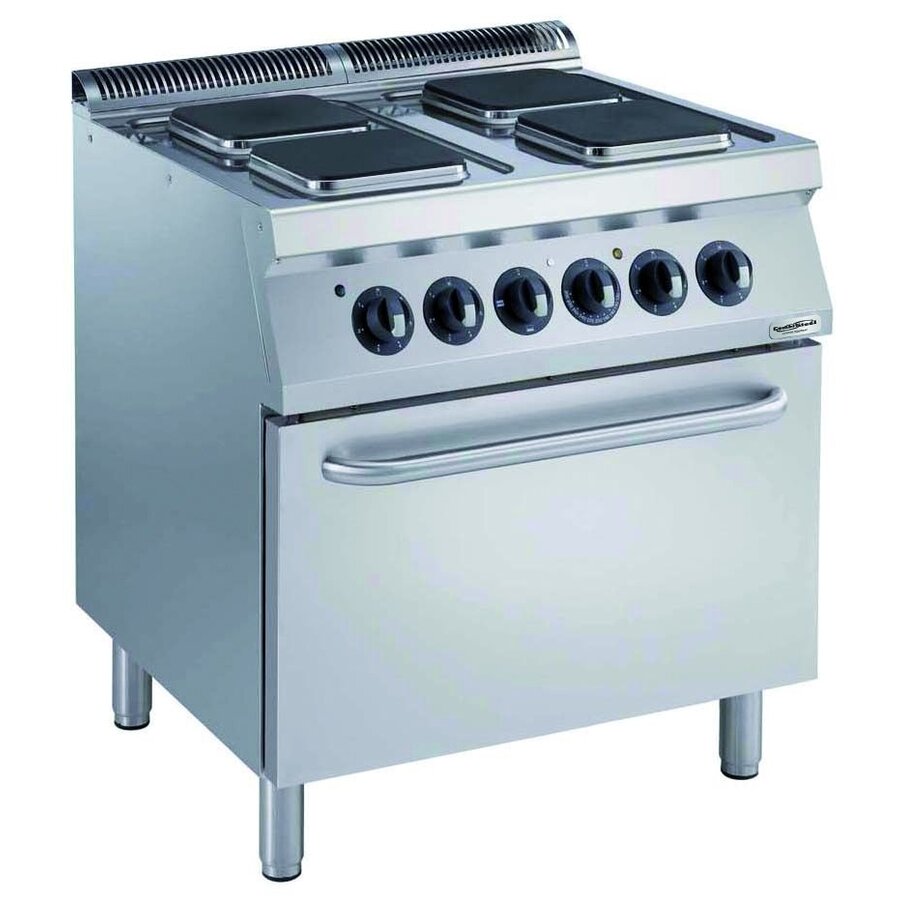 Pro 700 fornuis elektrisch  met oven | 4 kookplaten | 400V