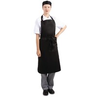 Tablier dos nu polycoton noir 71,1(l)x96,5(l)cm