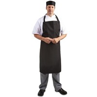 Tablier dos nu polycoton noir 71,1(l)x96,5(l)cm