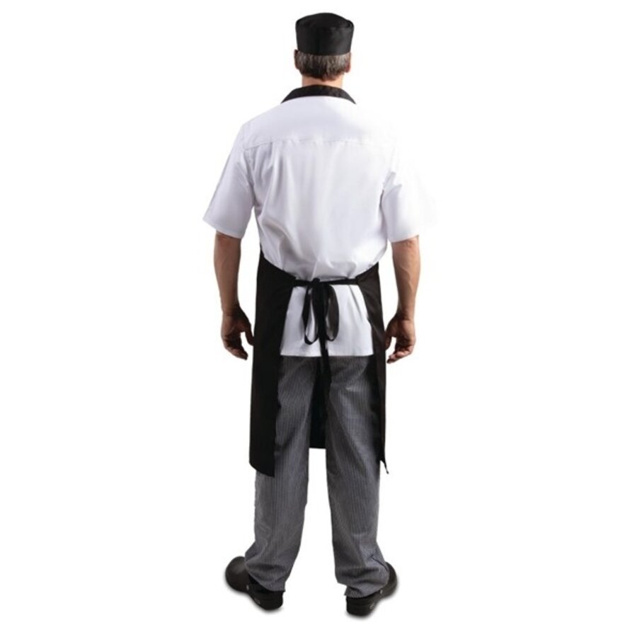 Tablier dos nu polycoton noir 71,1(l)x96,5(l)cm
