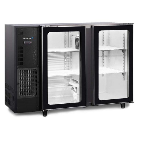  Marecos Black bottle cooling with 2 glass doors | Premium Series 
