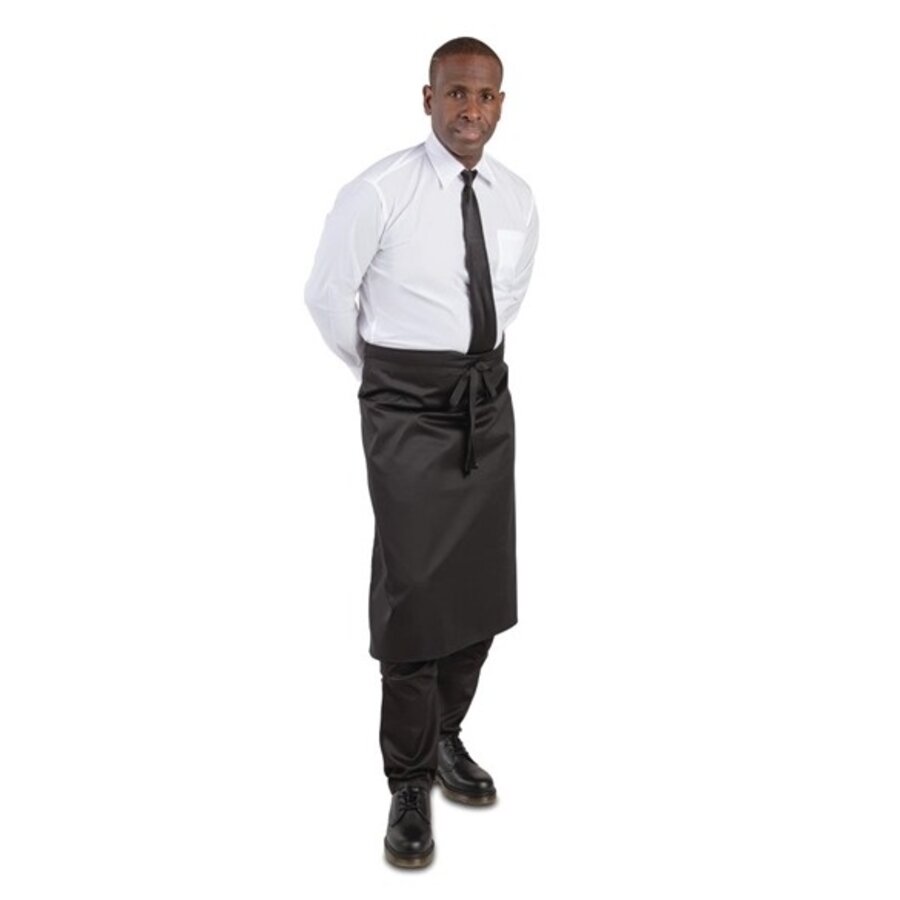 Standard apron black polycotton 91.5 (w) x 76.2 (l) cm