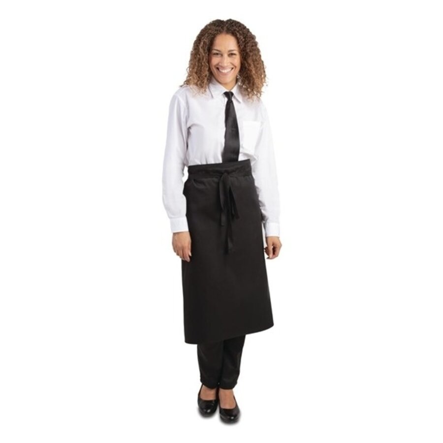 Standard apron black polycotton 91.5(w)x 76.2(l)cm