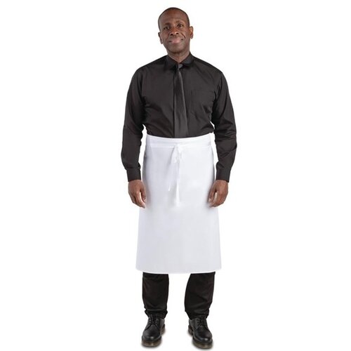  HorecaTraders Standardschürze, weiß, Polycotton, 91,5 (B) x 76,2 (L) cm 