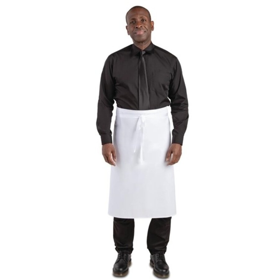 Standard apron white polycotton 91.5(w)x76.2(l)cm